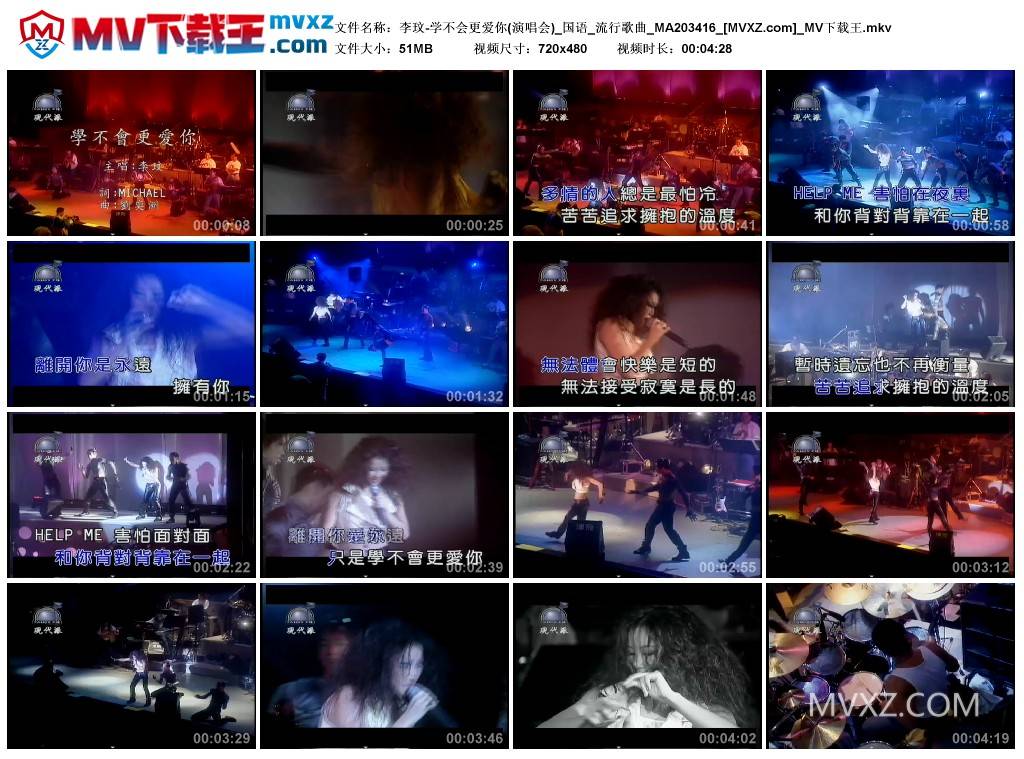 李玟-学不会更爱你(演唱会)_国语_流行歌曲_MA203416